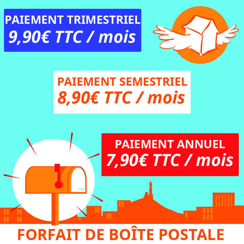 3 mois de boîte postale Marseille 3ème