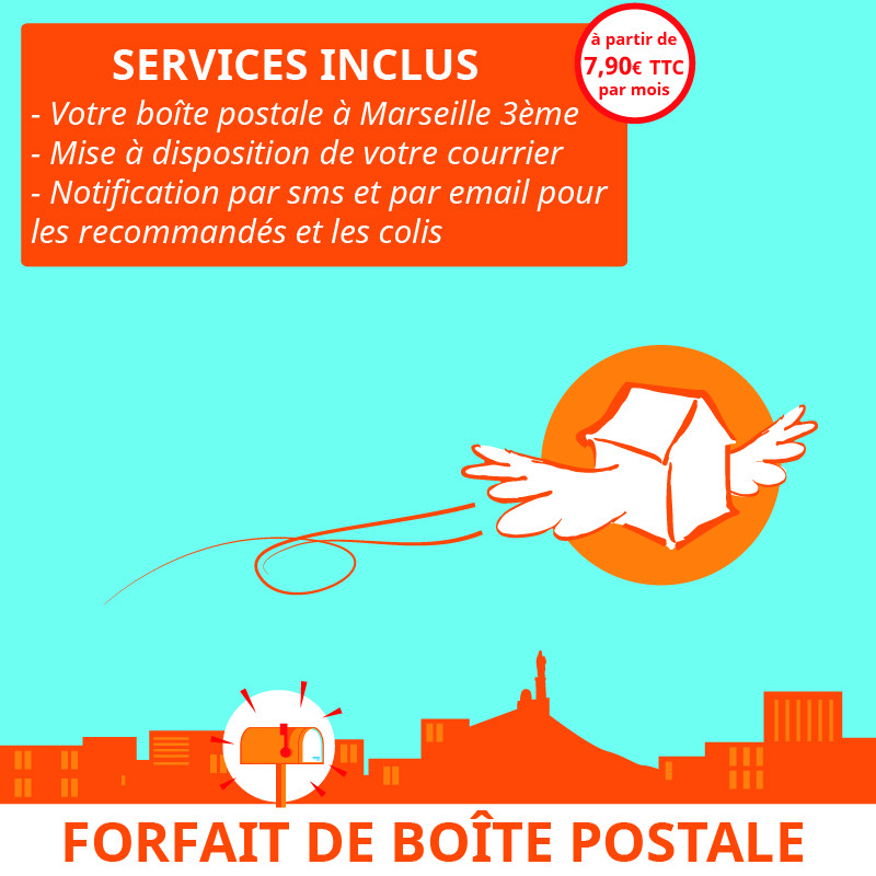 3 mois de boîte postale Marseille 3ème